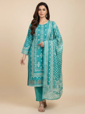 Sea Green dhanak suits wholesale pakistan