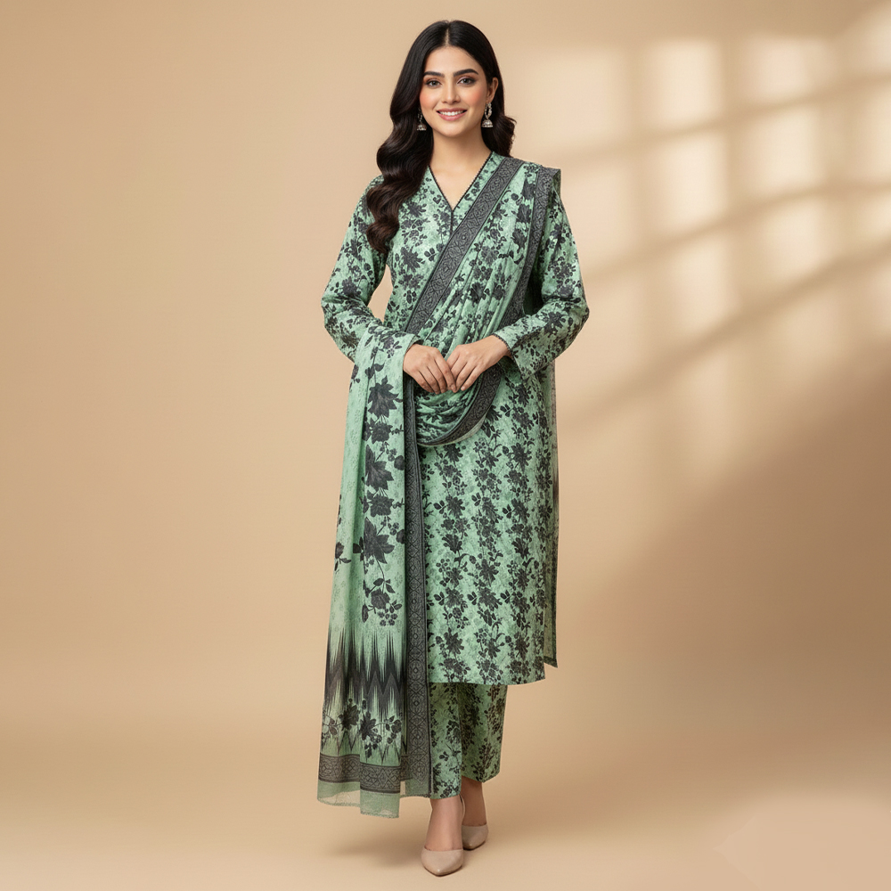 Shadow Green Wholesale Pakistani Salwar Kameez