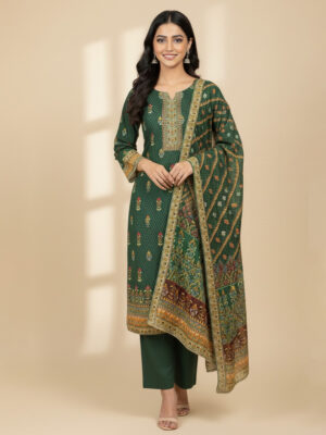 Tealish Green Wholesale Pakistani Salwar Kameez