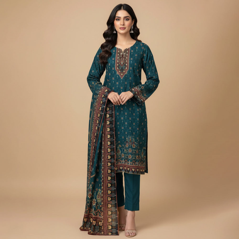 Dark Zink Wholesale Printed Lawn Suit