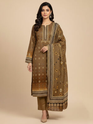 Light Brown Wholesale Pakistani Lawn Suit
