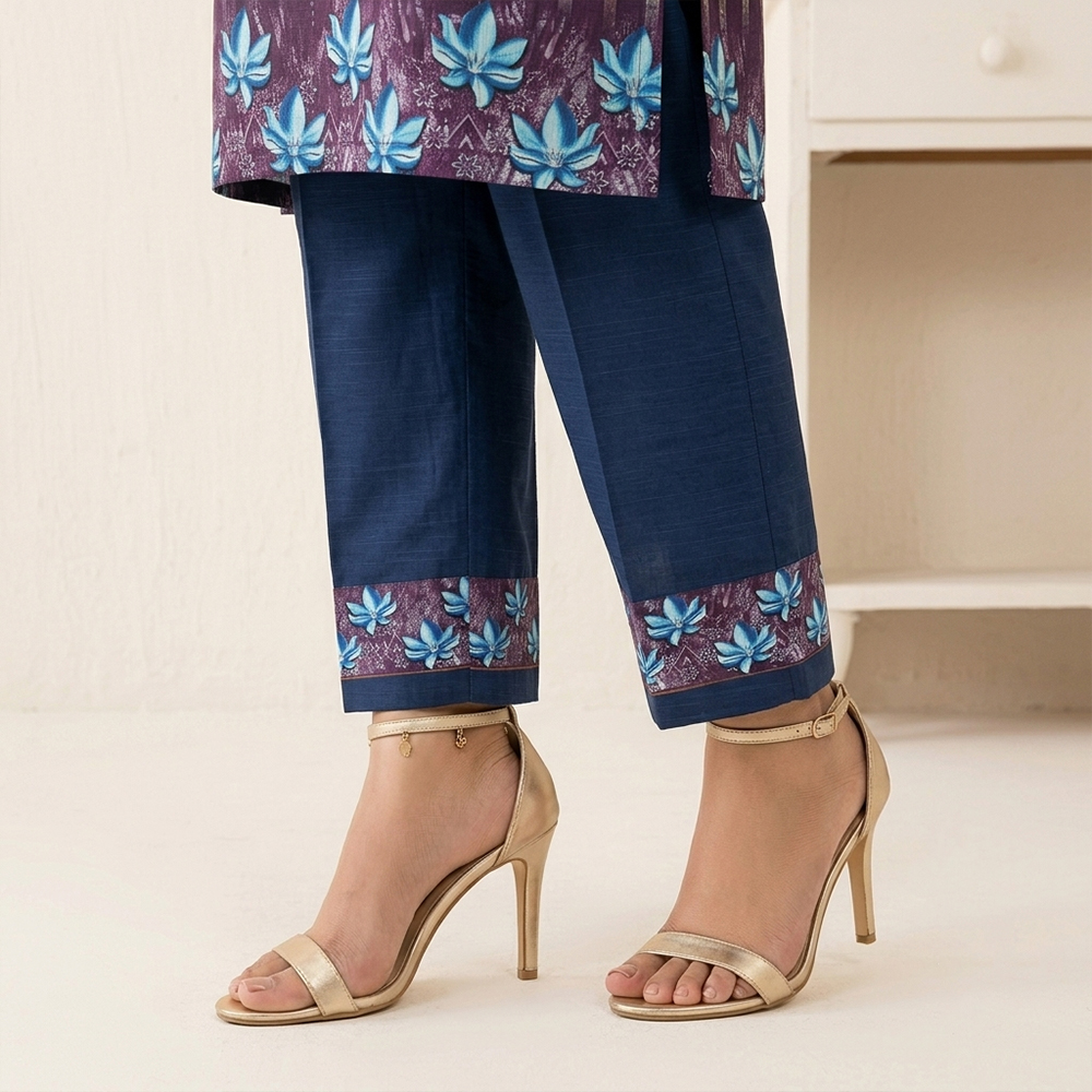Blue 2pc Khaddar wholesale Pakistani Suits