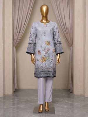 Metallic Silver Printed Wholesale Linen Suit