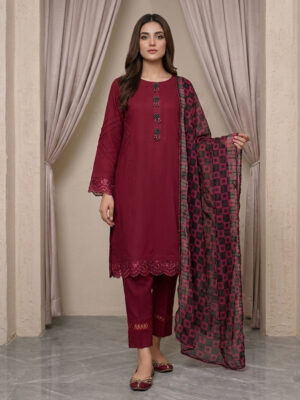 Deep Maroon Wholesale Pakistani casual dresses