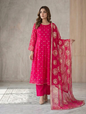 Pink Wholesale Pakistani chiffon suit