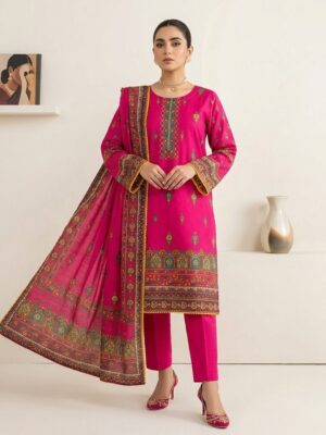 Bright Magenta Printed Wholesale Bin Saeed Stitched Dresses