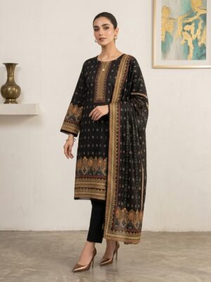 Classic Black Bin Saeed Stitched Shalwar Kameez Wholesale