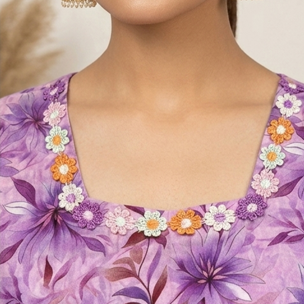 Elegant Lavender 3pc Wholesale Pakistani Lawn Suits