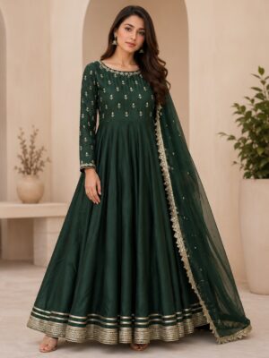 Emerald Green Silk Maxi | Made to Order