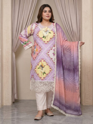 Lavender Wholesale Pakistani Lawn Suit