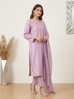 Pink Flare Silk 3pc Outfit Made to Order