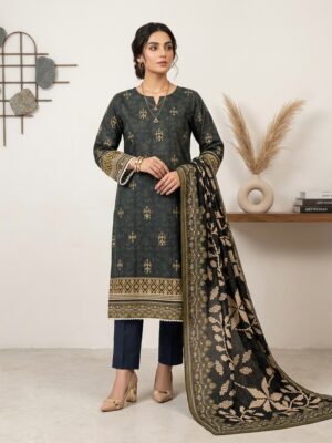 Premium Charcoal Black 3 Piece Bin Saeed Suits Wholesale