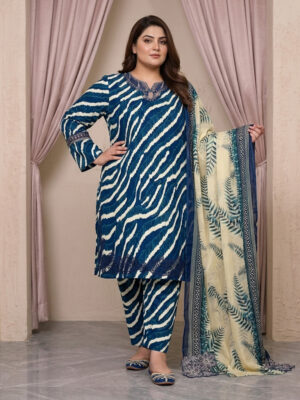 Royal Blue Pakistani Wholesale Lawn Suit