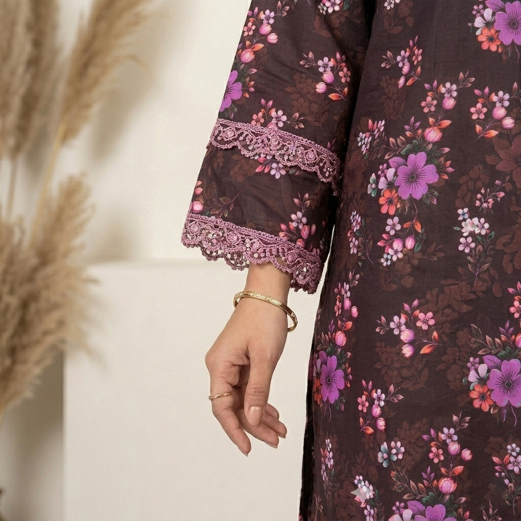 Stylish Chocolate 3pc Wholesale Pakistani Lawn Suits