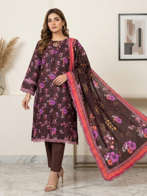 Stylish Chocolate 3pc Wholesale Pakistani Lawn Suits