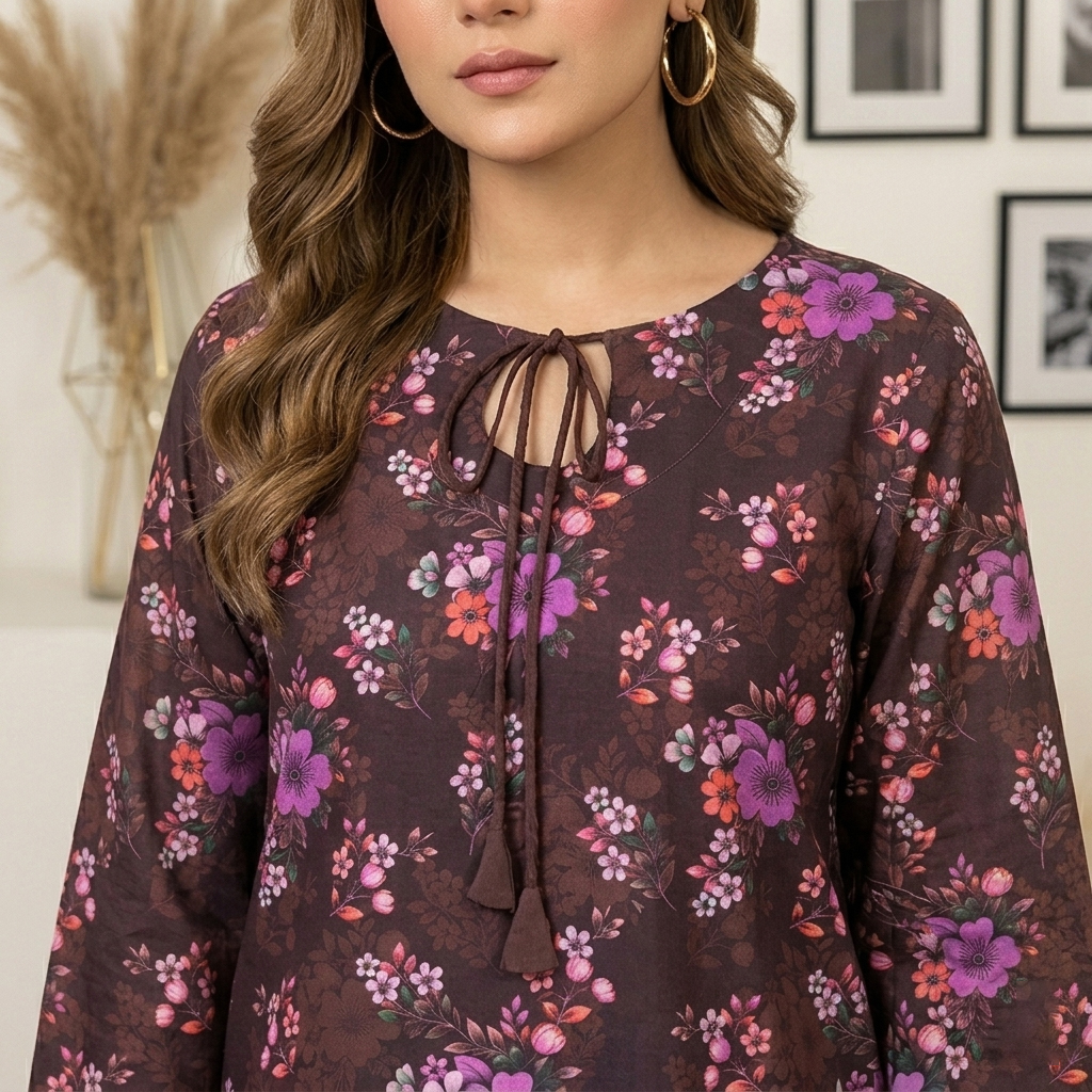 Stylish Chocolate 3pc Wholesale Pakistani Lawn Suits