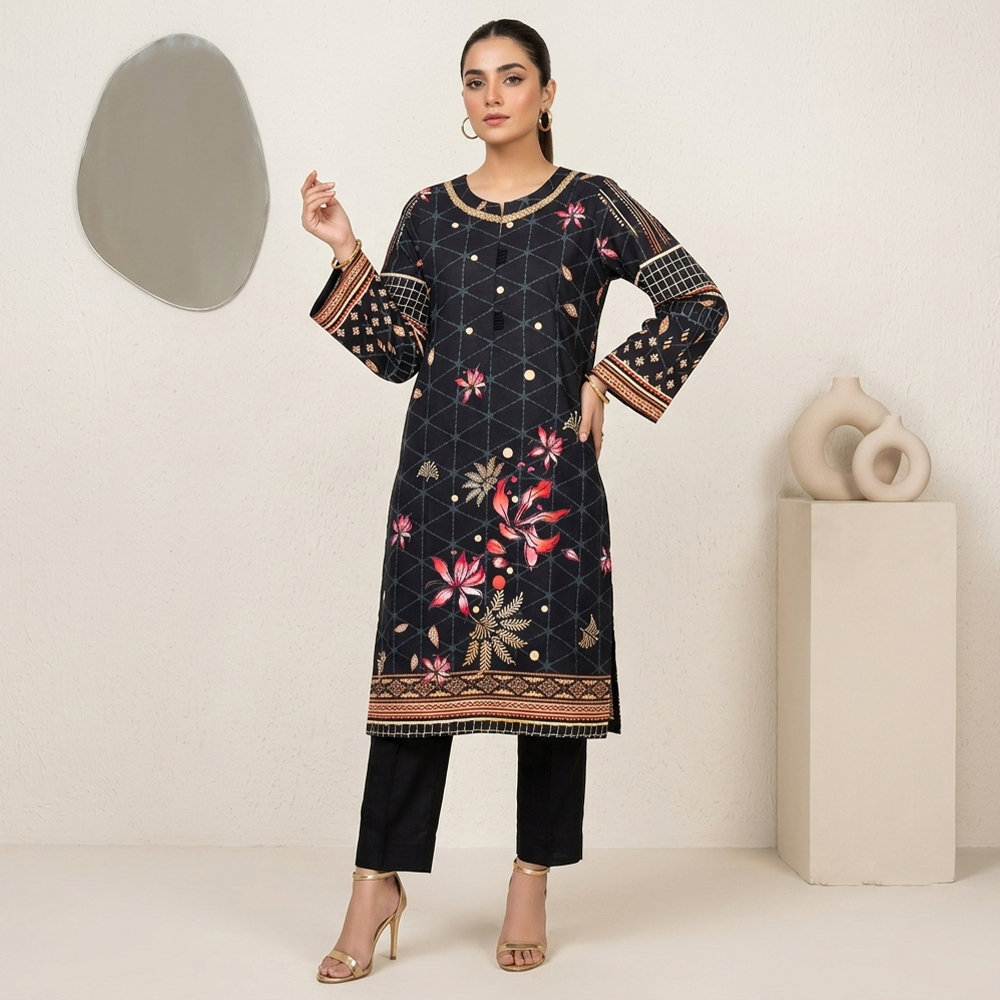 Classic Black 2pc Wholesale Pakistani Linen Suit
