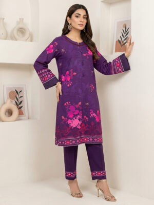 Deep Purple 2-Piece Wholesale Pakistani Linen Suit