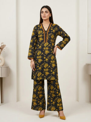 Elegant Black 2pc Wholesale Pakistani Khaddar Suits