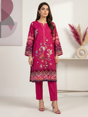 Elegant Fuchsia 2pc Pakistani Linen Suits Wholesale
