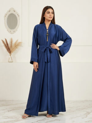 Elegant Shimmer Finish Blue Wholesale Abaya