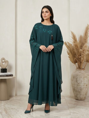 Luxury Emerald Green Wholesale Kaftan Abaya