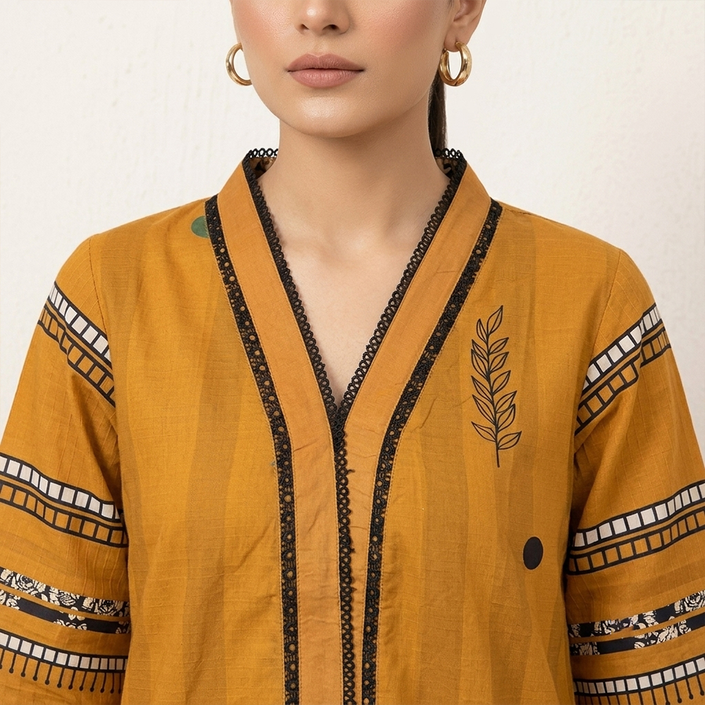Mustard 2-Piece Wholesale Pakistani Linen Suit