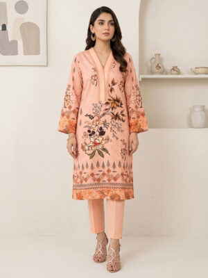 Pastel Peach 2pc Pakistani Linen Suits Wholesale