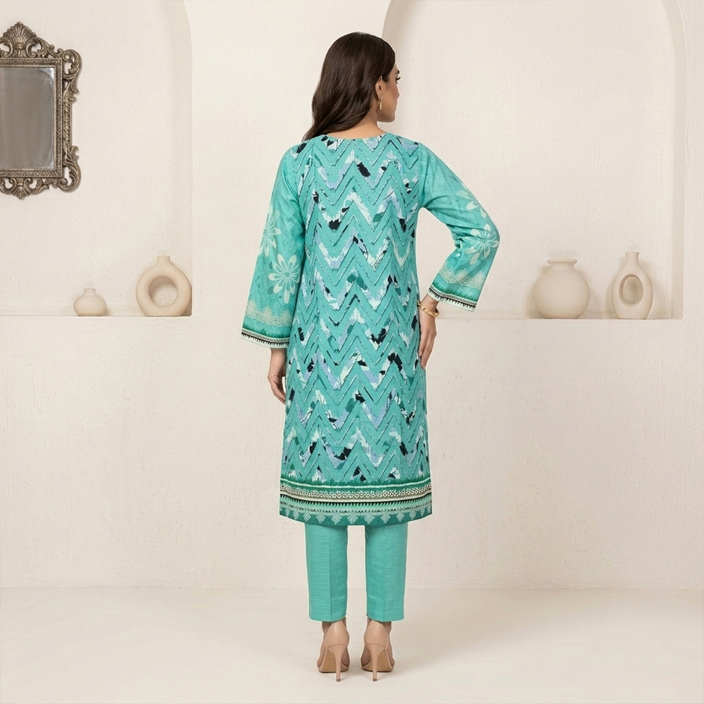 Vibrant Turquoise 2pc Pakistani Khaddar Suits Wholesale