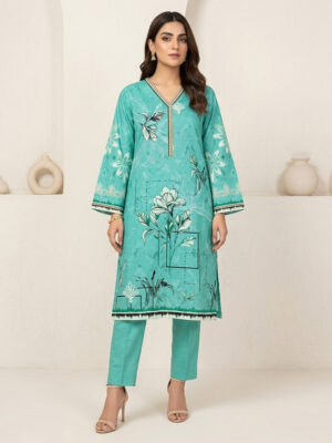 Vibrant Turquoise 2pc Pakistani Khaddar Suits Wholesale