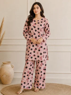 Baby pink wholesale 2pc pakistani lawn suit