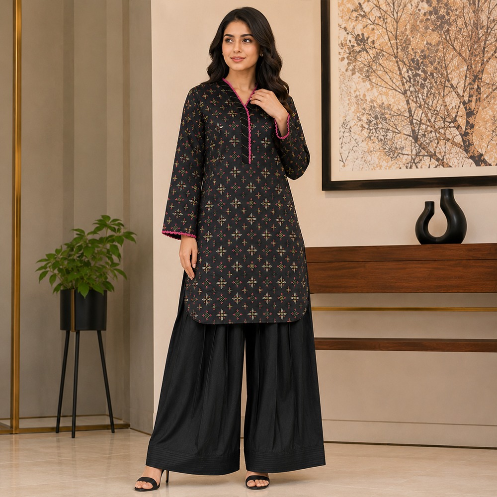 Black Wholesale pakistani lawn suit