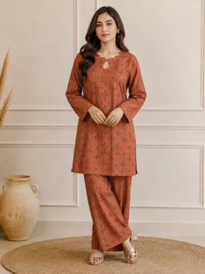 Clay Brown pakistani lawn suit wholesale