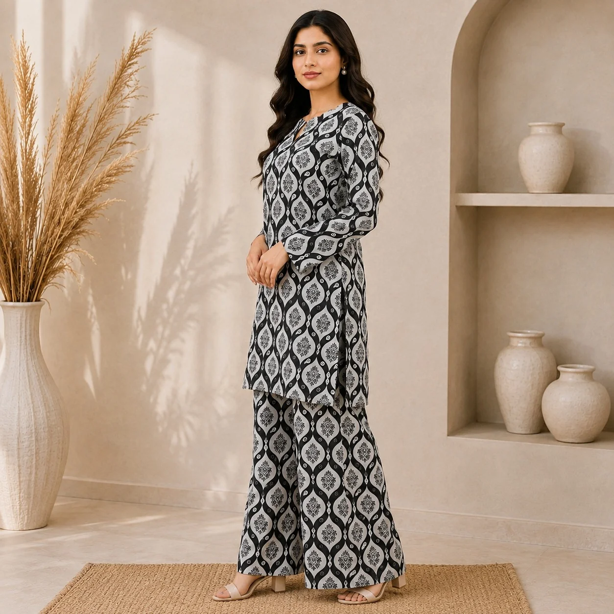 Jet Black 2pc wholesale pakistani lawn suit