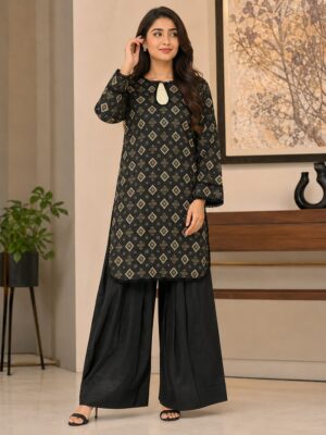 Jet Black 2pc wholesale pakistani lawn suit