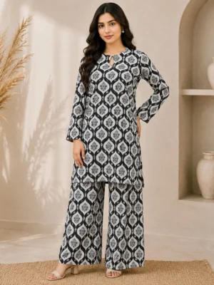 Jet Black 2pc wholesale pakistani lawn suit