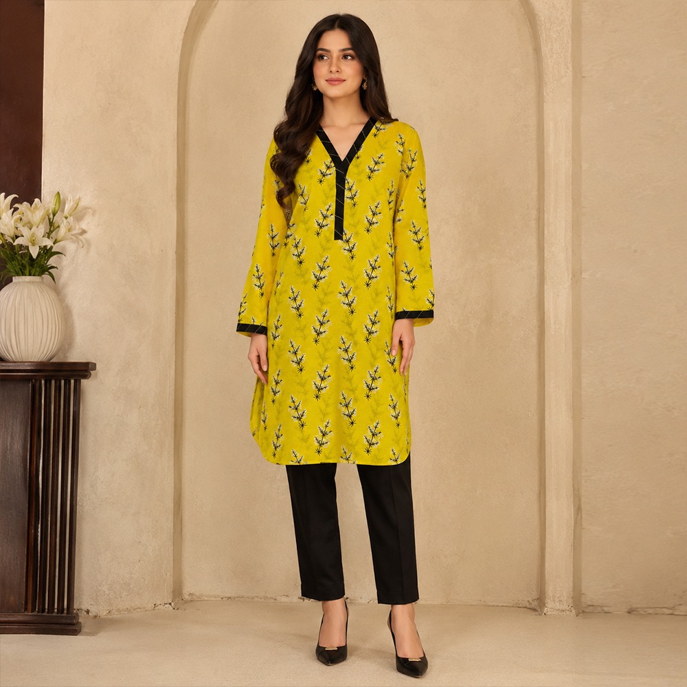 Mustard yellow Wholesale Pakistani Lawn Suit