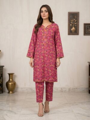 Ruby Pink wholesale 2pc pakistani lawn suit