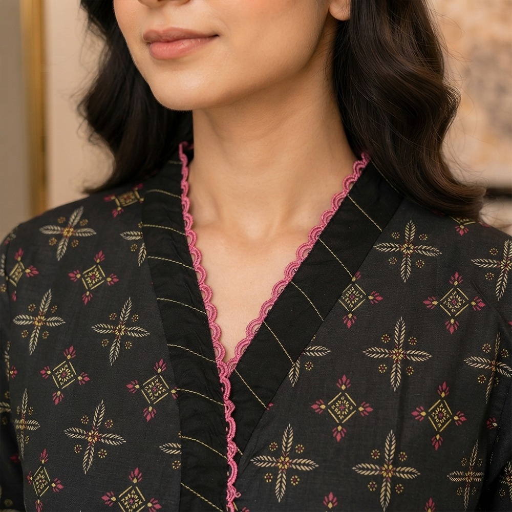 Black Wholesale Pakistani Lawn Suit
