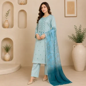 Light Blue Wholesale Pakistani Lawn Suit