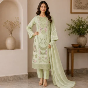 Light Green wholesale pakistani lawn suit