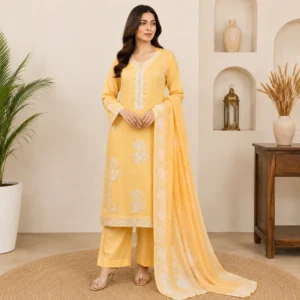 Light Yellow Wholesale Pakistani Lawn Suit