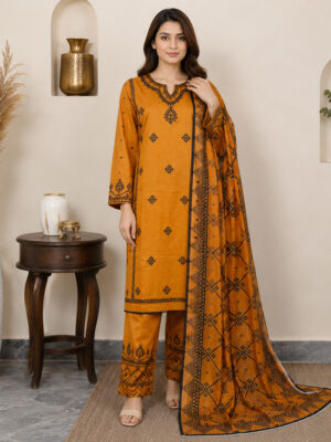 Mustard Yellow Premium Wholesale Lawn Suit