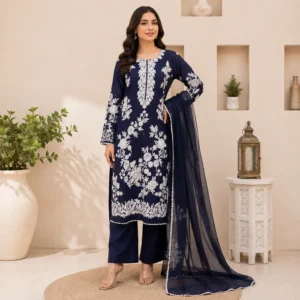 Navy Premium Blue wholesale pakistani lawn suit