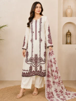 Off-White Premium Lawn Suit Wholesale