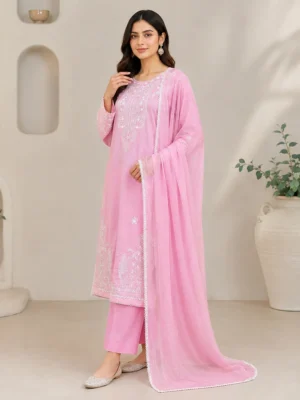 Pink Pakistani Lawn Suit Wholesale
