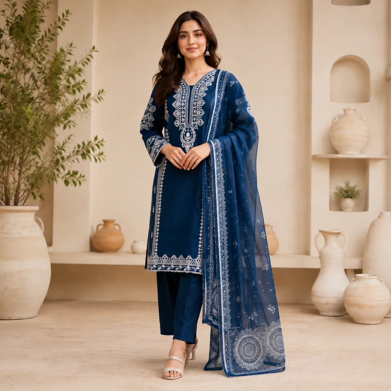 Royal Embroidered lawn suits wholesale