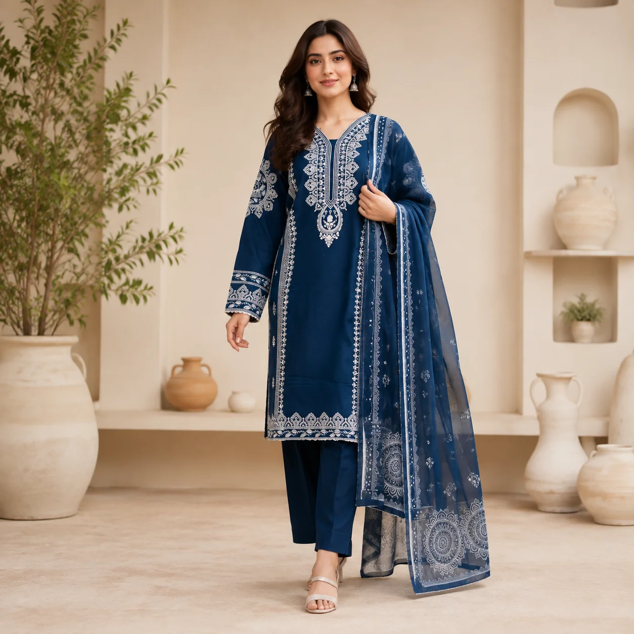 Royal Embroidered lawn suits wholesale