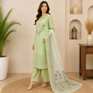 Saga Green Premium Wholesale Lawn Suit