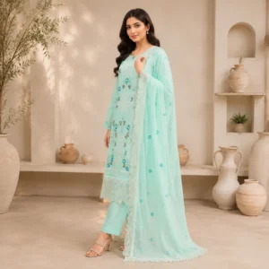 Sky Blue Wholesale Pakistani Lawn suit